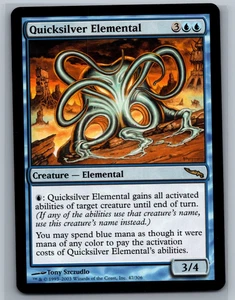 Magic The Gathering Mirrodin Quicksilver Elemental #47/306 MTG TCG CCG - Foto 1 di 2