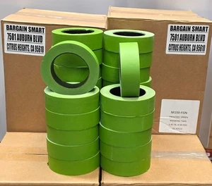 Lot Of 32 Rolls 1.5" X60 Yrd Green Painter Masking Tape Made in USA Famous Brand - Picture 1 of 1