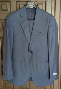 PETER MILLAR Flynn Classic Fit Solid Wool Suit, Mid Blue, Size 40 R NWOT - Picture 1 of 15