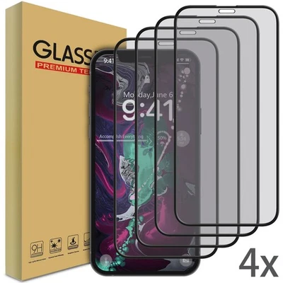 Protector de pantalla de vidrio templado transparente transparente 4x para iPhone X/XR/XS/XS Max Foto 1 de 4