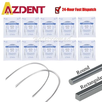 Alambre de arco súper elástico para ortodoncia dental NITI curva inversa redondo/rectangular Foto 1 de 4