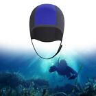 3mm Neoprene Scuba Diving Hat Protective Ear for Rafting Underwater Unisex Blue