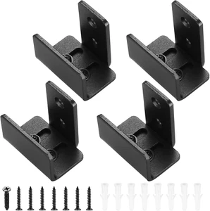 Sliding Barn Door Bottom Floor Guide, 4 Pcs U Shape Sliding Barn Door Hardware, - Picture 1 of 7