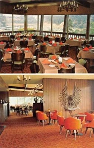 Postal de Fort Bragg, California NOYO RIVER INN restaurante condado de Mendocino años 60 - Imagen 1 de 2