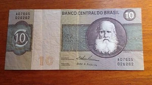 BANCO CENTRAL DO BRASIL DEZ  (10) CRUZEIROS - Picture 1 of 2