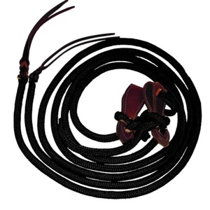 Yacht Rope Reins w/Slobber 8', Black,Fort Worth - Foto 1 di 1