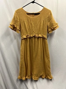 Abito donna giallo dorato al ginocchio di Mik A Rose tg Sm - Foto 1 di 9