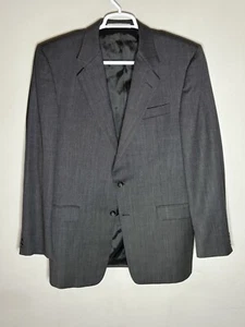 Abrigo Deportivo Hickey Freeman Vintage Para Hombre 41L Lana Gris Blazer Traje Chaqueta - Imagen 1 de 9