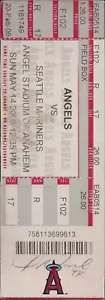 Mike Napoli Los Angeles Angels Signed Game Ticket JSA Authenticated - Picture 1 of 3