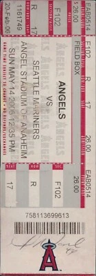 Mike Napoli Los Angeles Angels Signed Game Ticket JSA Authenticated - Image 1 of 3