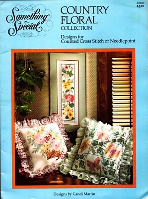Country Floral Collection Counted Cross Stitch Needlepoint Pattern Book - Image 1 of 2