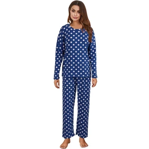 2Pcs Set Women Long Sleeves Pajamas Nightwear Top+Pants long Comfort Pajamas USA - Picture 1 of 16