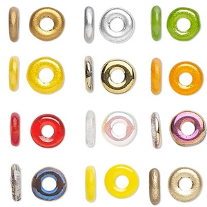 20 Little Czech Glass 4mm x 1mm Small Round Rondelle Donut Ring Loose Beads - Picture 1 of 16