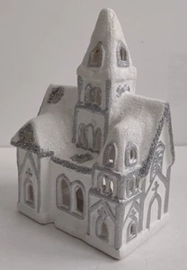 VTG Global Innovations white silver Church luminary Christmas holiday decor 2002 - Picture 1 of 12