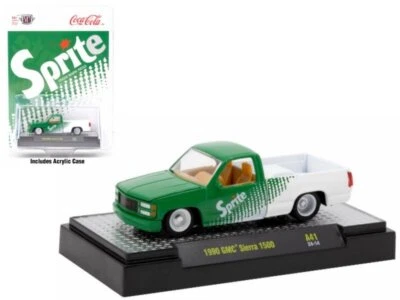 GMC Sierra 1500 - SPRITE 1990 - green / white - M2 1:64 - Bild 1 von 4