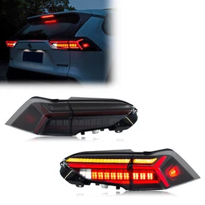 Luces traseras LED para Toyota RAV4 2019-2023 señal secuencial luces traseras negras - Imagen 1 de 5