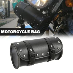 Motorcycle Black Front Tool Bag SaddleBag For Harley Sportster 883 1200 Custom - Picture 1 of 11