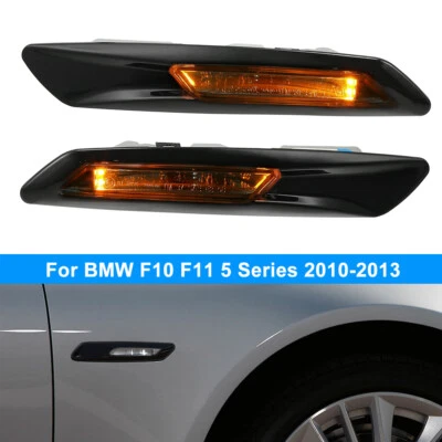 2x L+R Blinkleuchte LED Schwarz Seitenblinker Blinker Für BMW 5er F10 F11 10-13 - Bild 1 von 4