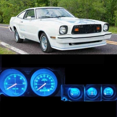 Dash Gauge Cluster LED Dashboard Bulbs Ice Blue For 1974-1978 Ford Mustang II - Image 1 of 4