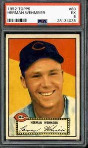 1952 Topps #80 Herman Wehmeier - PSA 5 (Centered) - Bild 1 von 2