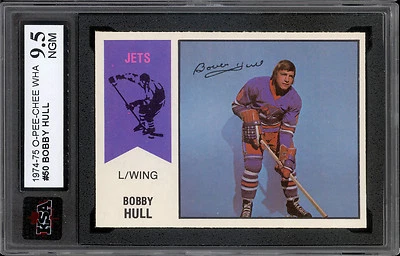 1974-75 OPC WHA HOCKEY 50 BOBBY HULL KSA 9.5 N GEM MINT WINNPEG JETS BLACK HAWKS - Image 1 of 2
