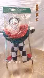 Vintage Heritage Ornament 9" CLOWN Christmas ORNAMENT TAIWAN NEW SEALED - Picture 1 of 4