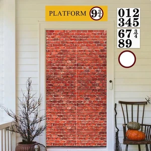 Red Brick Wall Backdrop Wall Decorations Halloween Christmas Wizard Magic Bir... - Picture 1 of 7