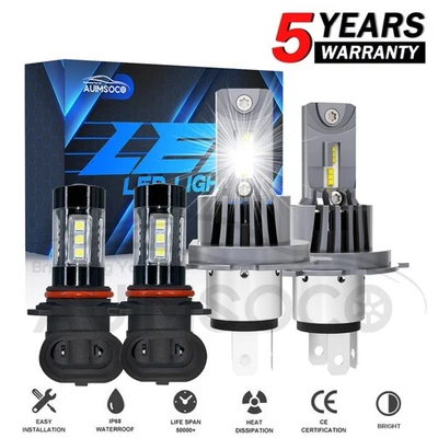 for Suzuki Aerio 2002-2007 - 9003 LED Headlight Fog Lights High&Low Beam Bulbs - Image 1 of 4