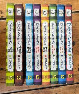 8 books Diary of a Wimpy Kid by Jeff Kinney lot set Hardcover 1-8 - Picture 1 of 11