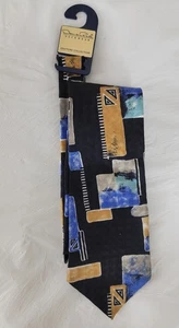 New Vintage Oscar de La Renta Couture Collection Mens 100% Silk Tie Abstract NOS - Picture 1 of 8