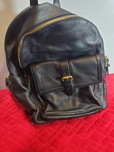 Zaino Cole Haan in pelle, nero con fibbie/cerniere dorate - Foto 1 di 14