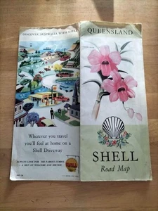 Shell Queensland Road Map Antique 1963 - Picture 1 of 6