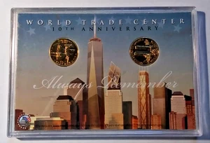 World Trade Center September 11 10th Anniversary 2001 2011 2 Coin Set (US-893) - Picture 1 of 2