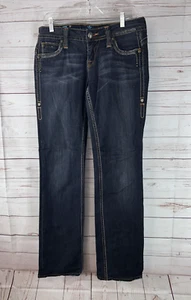 Sang Real Jeans Womens 30 Blue Denim Only the Chosen Low Rise Boot Cut Embellish - Picture 1 of 11