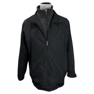 Weatherproof Men's Black & Grey Lined Jacket Pockets No Hood Size XL - Picture 1 of 9