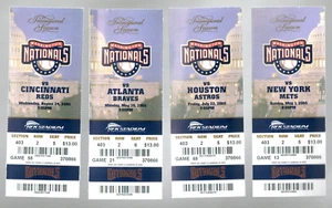 Biglietti stagione inaugurale Washington Nationals 2005 Mets Reds Stros Braves LEGGERE - Foto 1 di 7