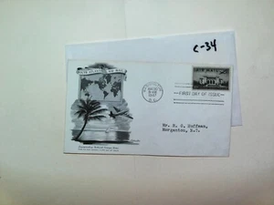 U. S.Stamp FDC- C -34 - Air Mail - Art Master cachet - comb. shipping - Picture 1 of 1