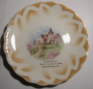 Werbung Glanzgeschirr Teller Schott's Department Store Mifflintown, PA McNichol - Bild 1 von 4