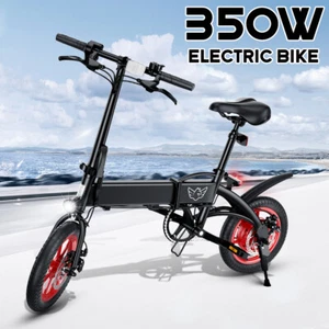 Commuter Ebike 350W Fat Tire Folding Electric Bicycle Adults UL 2849 Certified - Picture 1 of 12