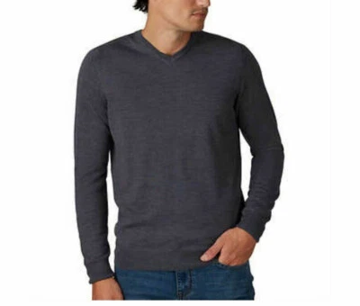 Suéter Tahari Para Hombres Extra Fino Mezcla Lana Merino (Gris Mediano HT, MEDIANO) NUEVO CON ETIQUETAS Foto 1 de 3