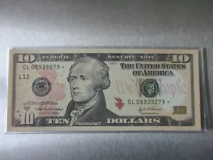 2004A $10 UNCIRCULATED STAR NOTE SAN FRANCISCO GL 08939279 * - Picture 1 of 2