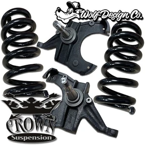 C10 Lowering Kit 4" Drop Spindles & Coils Springs 1973-1987 C-10 K5 Blazer Jimmy - Picture 1 of 3