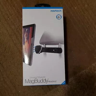 Naztech MagBuddy Hands-Free Magnetic Mobile Device Headrest Mount - Black - New - Image 1 of 4