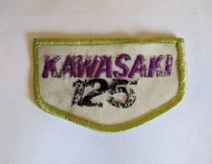 Vintage Kawasaki 125 Motorcycle 3.25" x 2" Embroidered Sew On Patch (DCL1) - Picture 1 of 2