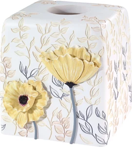 - Tissue Box Cover, Guest Bathroom Essentials, Countertop Accessories, Floral Ho - Picture 1 of 8