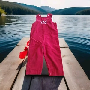 The Bailey Boys Baby Initial M C Embroidered Sz 24 Mo Corduroy Longall Vintage  - Picture 1 of 10