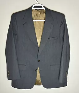Blazer Abrigo Traje Chaqueta De Colección Bill Blass 44R Gris A Rayas Hecho en EE. UU. Para Hombre - Imagen 1 de 10