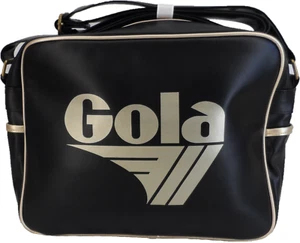 Gola Classic Retro Black/Gold Messenger Bag - Picture 1 of 3