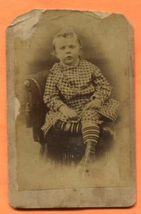 CDV South Bend, IN, Portrait of a Toddler, by Bonney, circa 1880s Backstamp - Picture 1 of 3