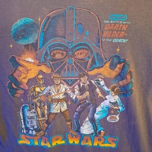 Star Wars Logo Spell out Mens L black T shirt fifth sun v 5th vfifthsun - Picture 1 of 4